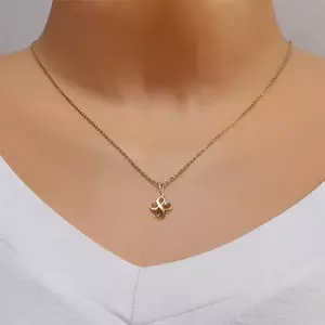 Medál 14K sárga aranyból – két sima fényes INFINITY szimbólum kép