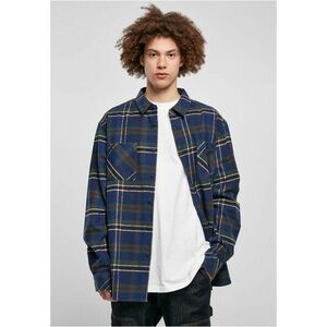 Urban Classics Checked Mountain Shirt darkblue/bottlegreen kép