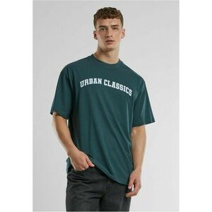 Urban Classics UC College Logo Tall Tee bottlegreen kép