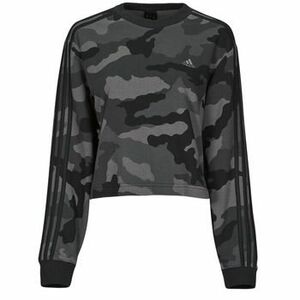 Pulóverek adidas Essentials 3-Stripes Camo-Print Cropped Sweatshirt kép