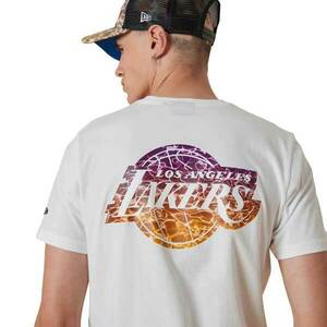 Férfi póló New Era NBA Team Water Print LA Lakers T-shirt White kép