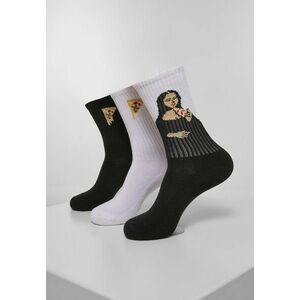 Mr. Tee Arti Pizza Sport Socks 3-Pack multicolor/black/white kép