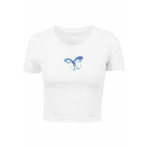 Mr. Tee Ladies Butterfly Cropped Tee white kép