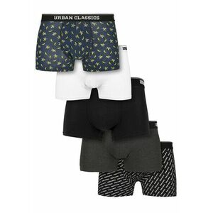 Urban Classics Boxer Shorts 5-Pack ban.aop+brand.aop+cha+blk+wht kép