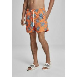 Urban Classics Floral Swim Shorts orange kép