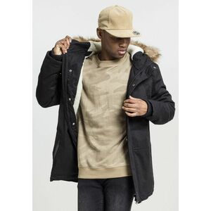 Urban Classics Heavy Cotton Imitation Fur Parka black kép