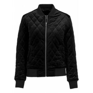 Urban Classics Ladies Diamond Quilt Velvet Jacket black kép