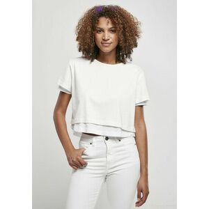 Urban Classics Ladies Full Double Layered Tee whitesand/white kép