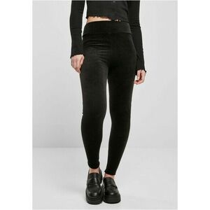 Urban Classics Ladies High Waist Rib Velvet Leggings black kép