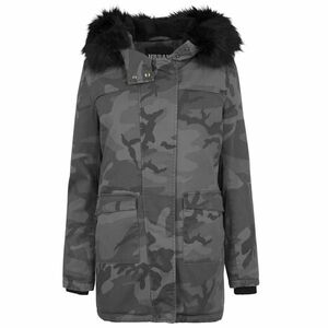 Urban Classics Ladies Overdyed Camo Parka dark camo kép