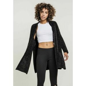 Urban Classics Ladies Oversize Chenille Cardigan black kép