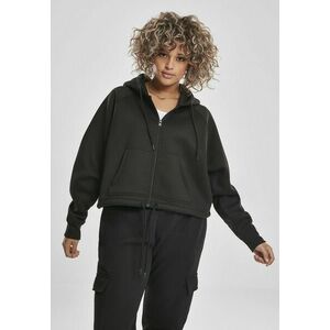 Urban Classics Ladies Oversized Short Raglan Zip Hoody black kép