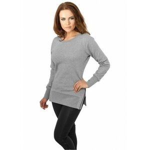 Urban Classics Ladies Side Zip Long Crewneck grey kép