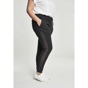 Urban Classics Ladies Tech Mesh Side Stripe Sweatpants black kép