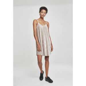 Urban Classics Ladies Velvet Slip Dress beige kép