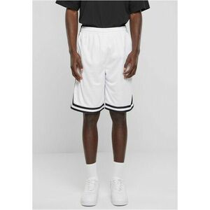 Urban Classics Stripes Mesh Shorts White/ Black/ White kép