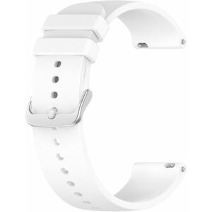 4wrist 4wrist Univerzális szilikon szíj ezüst csattal 22 mm - White kép