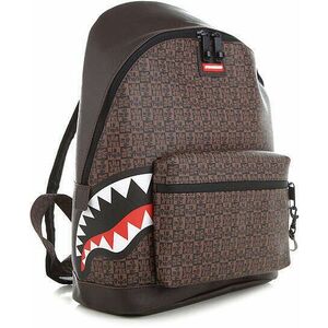 Sprayground sharks in paris check emperorer side backpack hátizsák unisex barna one kép