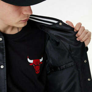 New era chicago bulls team logo satin bomber kabát férfi fekete m kép