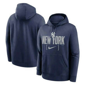 Nike mlb club slack fleece hood new york yankees pulóver férfi kék m kép