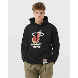 Mitchell & ness miami heat mens hooded short sleeve pulóver férfi fekete s kép