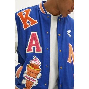 Karl kani og block patch college jacket kabát férfi fehér xxl kép