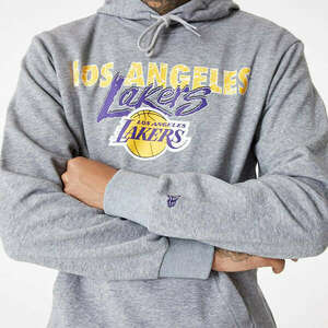 New era pulover team script hoody los angeles lakers pulóver férfi szürke l kép