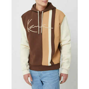 Karl kani signature stripe block hoodie pulóver férfi barna xxl kép