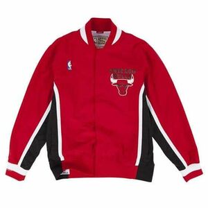 Mitchell & ness chicago bulls 92' authentic warm up jacket kabát férfi piros m kép