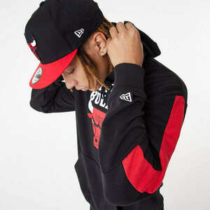 New era pulover nba colour block os hoody chicago bulls pulóver férfi fekete l kép