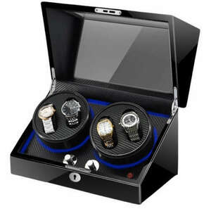 Óratartó doboz iUni Watch Winder 4 férőhelyes, Carbon kép