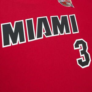 Mitchell & ness nba hof fleece hooie heat dwyane wade pulóver férfi piros xxl kép