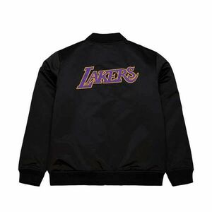 Mitchell & ness los angeles lakers nba satin bomber jacket kabát férfi fekete l kép