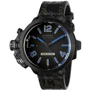 U-Boat 8806 Capsule 50 mm PVD BK BL Automatic Mens Watch kép