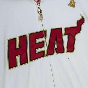 Mitchell & ness miami heat mens authentic full zip jacket kabát férfi fehér l kép