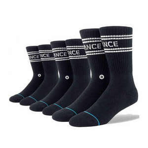 Stance basic 3 pack crew zokni unisex fekete m kép