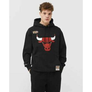 Mitchell & ness chicago bulls mens hooded short sleeve pulóver férfi fekete/piros xxl kép