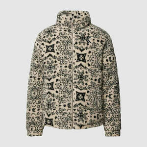 Karl kani og paisley teddy puffer jacket téli kabát férfi fekete/fehér xl kép