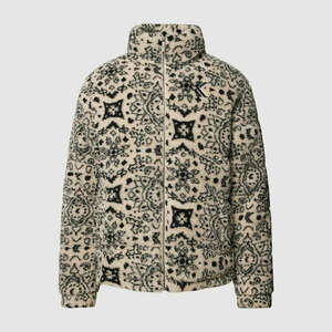 Karl kani og paisley teddy puffer jacket téli kabát férfi fekete/fehér s kép