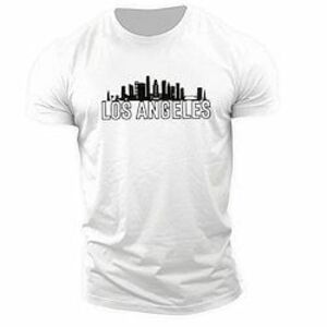 Los Angeles levélnyomat Sportok Klasszikus Alkalmi Férfi Grafikus nyomtatás Póló póló Fekete Fehér Lóhere Rövid ujjú Terített nyak Ing Nyár Tavasz Ruházat M L XL XXL XXXL Lightinthebox kép