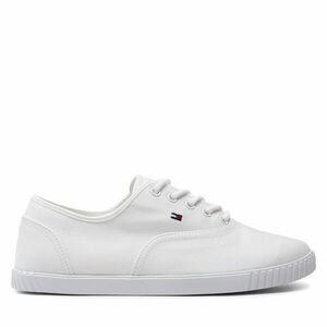 Teniszcipő Tommy Hilfiger Canvas Lace Up Sneaker FW0FW07805 Fehér kép