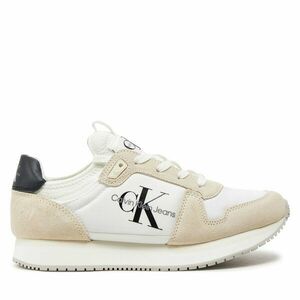 Sportcipők Calvin Klein Jeans Runner Sock Laceup Ny-Lth Wn YW0YW00840 Fehér kép