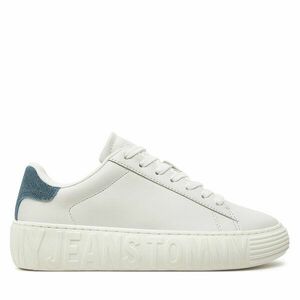 Sportcipők Tommy Jeans Tjw Fancy Leather Cupsole EN0EN02575 Ekru kép