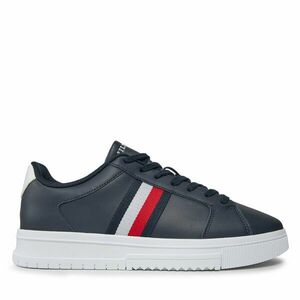 Sportcipők Tommy Hilfiger Supercup Lth Stripes Ess FM0FM04895 Sötétkék kép