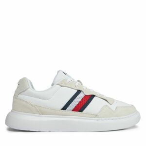 Sportcipők Tommy Hilfiger Light Cupsole Lth Mix Stripes FM0FM04889 Fehér kép