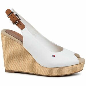 Espadrilles Tommy Hilfiger Iconic Elena Sling Back Wedge FW0FW04789 Ekru kép