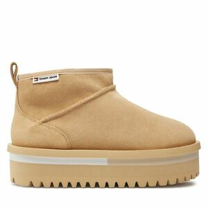 Hótaposó Tommy Jeans Tjw Suede Flatform Boot Wl EN0EN02599 Bézs kép