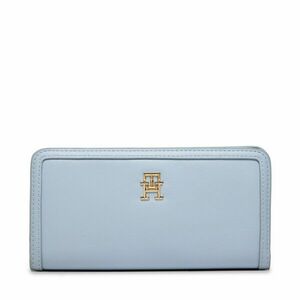 Nagy női pénztárca Tommy Hilfiger Th Monotype Large Slim Wallet AW0AW16210 Kék kép