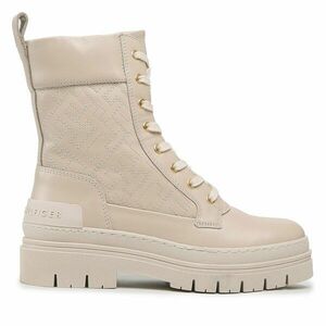 Bokacsizma Tommy Hilfiger Lace Up Zip Boot Monogram FW0FW06849 Bézs kép