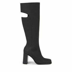 Csizma Calvin Klein Jeans Long Heel Zip Boot Cut Out Edgy YW0YW01253 Fekete kép